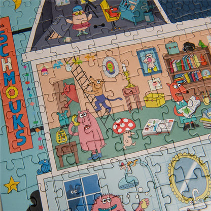 Puzzle, En casa Schmouks 500 piezas - Moulin Roty