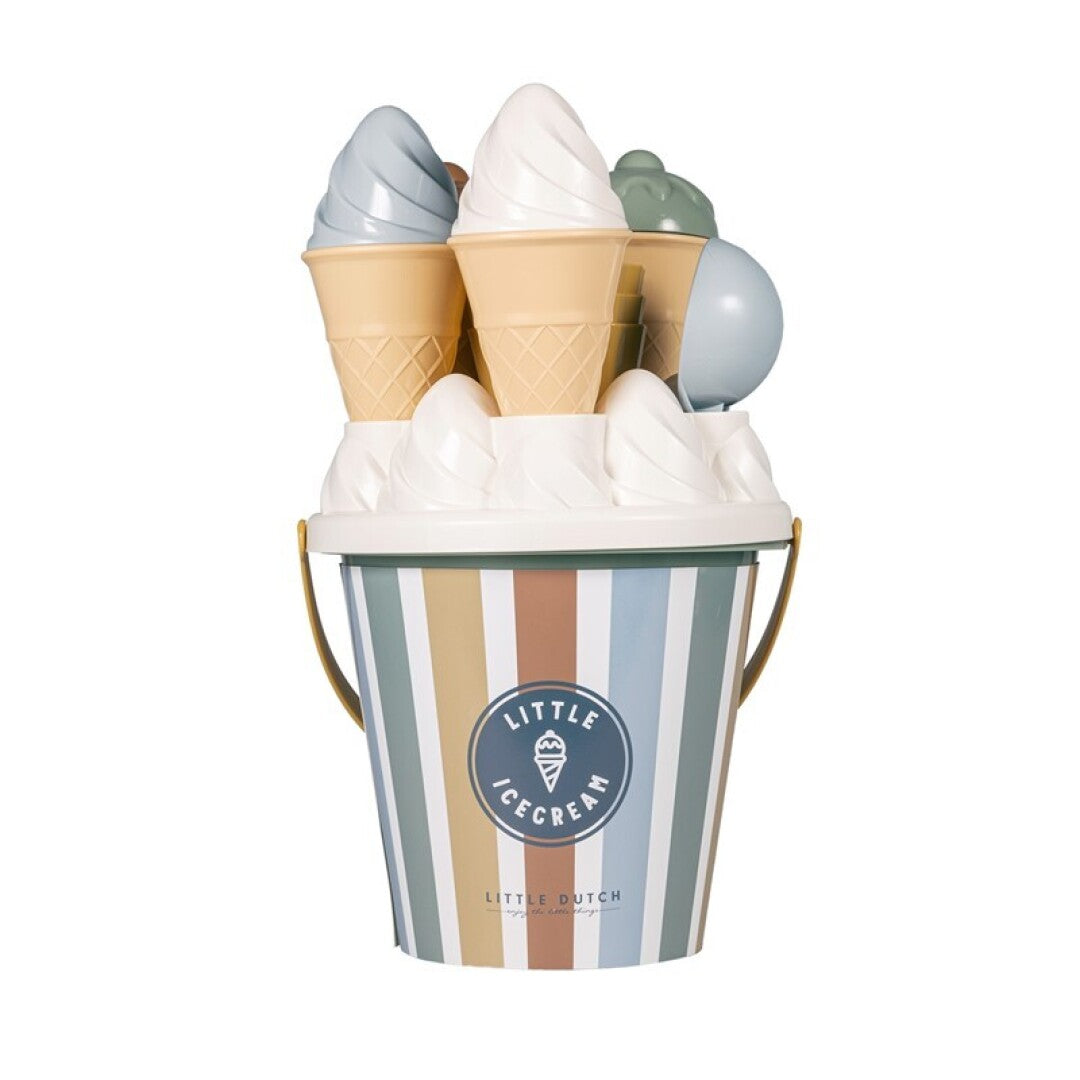 SET CUBO PLAYA HELADOS AZUL LITTLE DUTCH