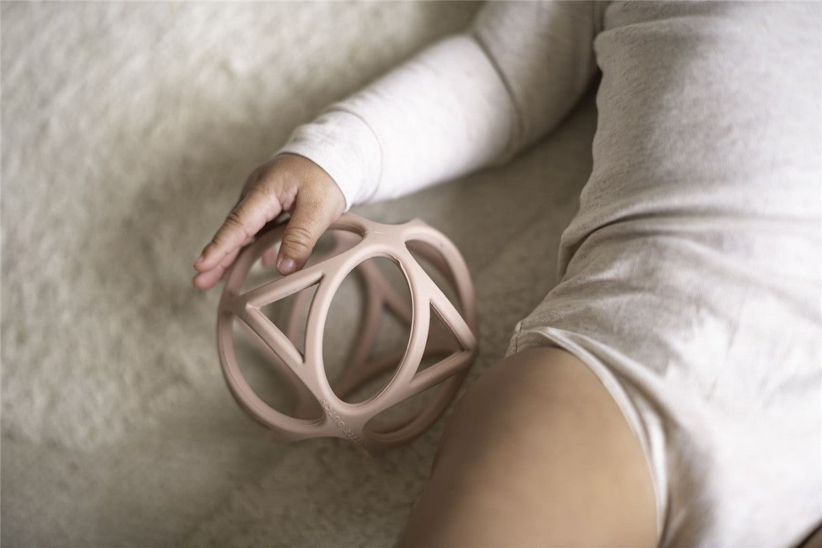 Pelota Sensorial Silicona rosa - Little Dutch