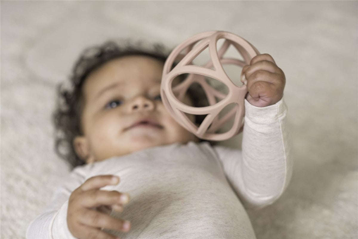 Pelota Sensorial Silicona rosa - Little Dutch