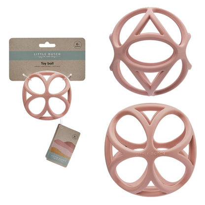 Pelota Sensorial Silicona rosa - Little Dutch