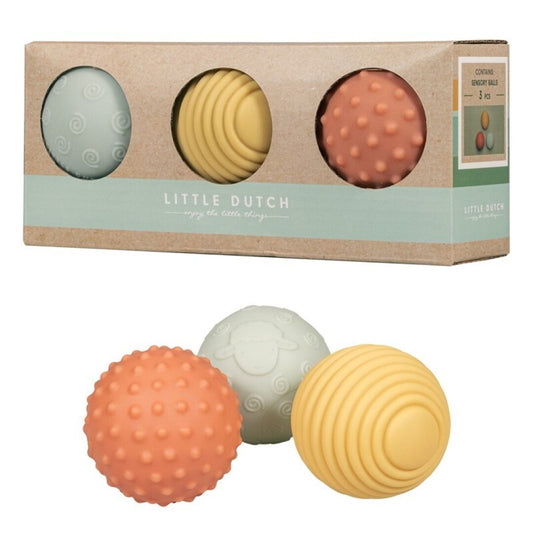 Set 3 pelotas sensoriales, Granja - Little Dutch