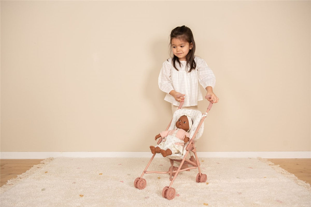 Carrito para muñeca de metal Rosa - Little Dutch