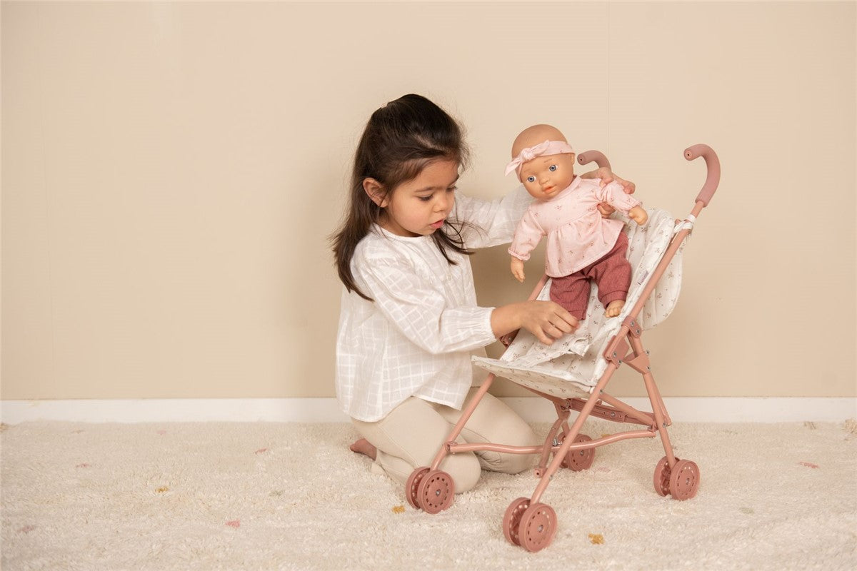 Carrito para muñeca de metal Rosa - Little Dutch