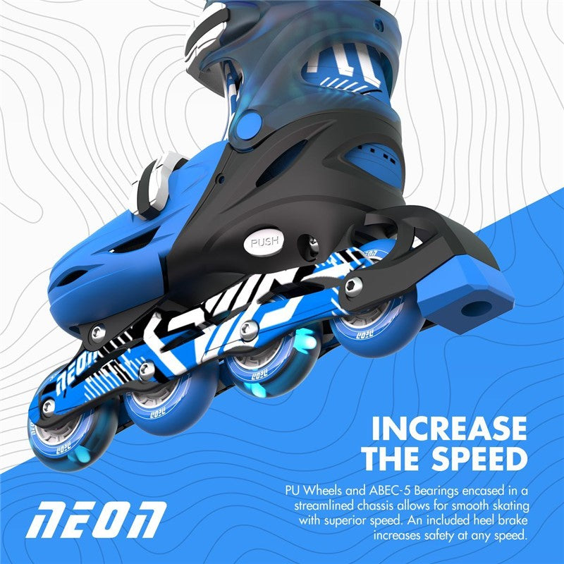 Patines combo neón Goteki azul - Yvolution