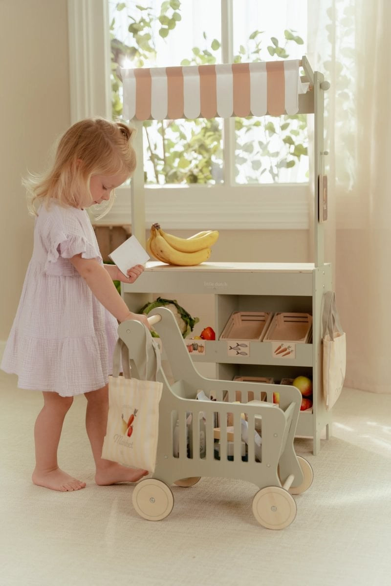 Carrito de la compra de madera - Little Dutch