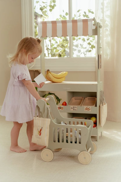 Carrito de la compra de madera - Little Dutch