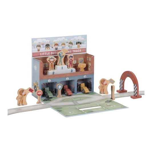 Caja de juego con pista de carreras - Little Dutch