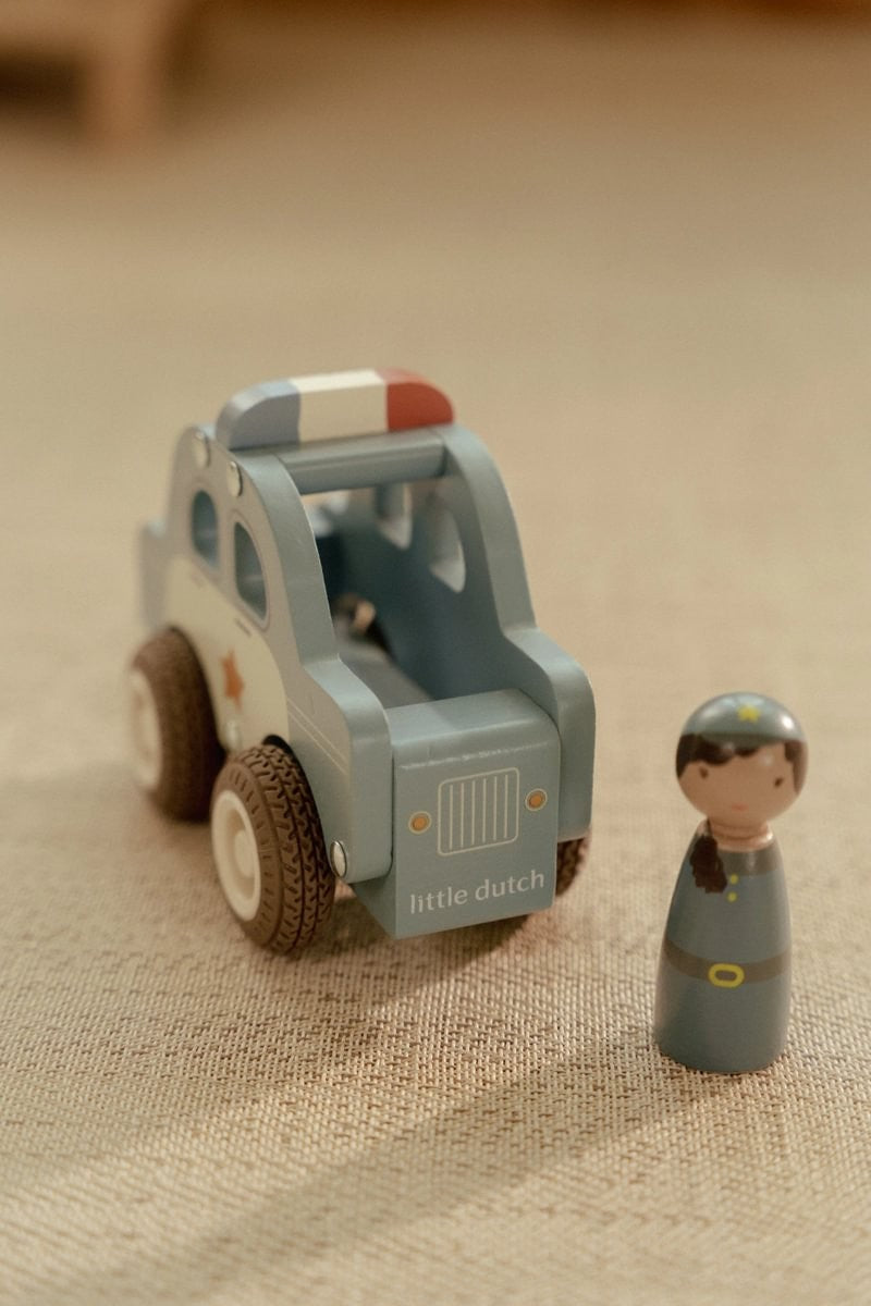 Coche de policía madera - Little Dutch