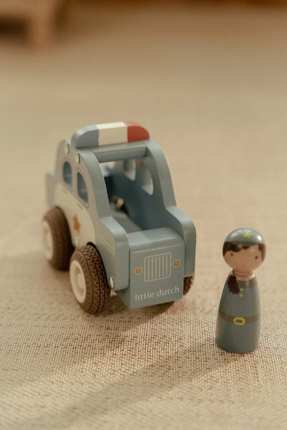 Coche de policía madera - Little Dutch