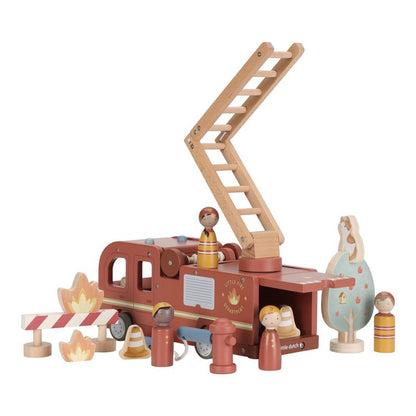 Set de bomberos con camión madera - Little Dutch