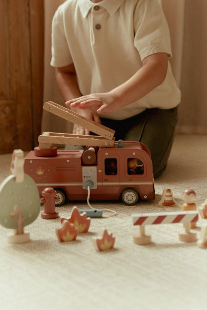 Set de bomberos con camión madera - Little Dutch