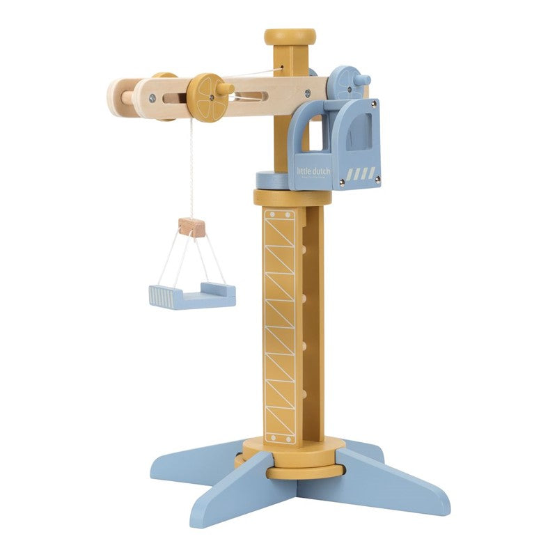 Set construcción con grúa madera - Little Dutch