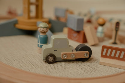 Set construcción con grúa madera - Little Dutch