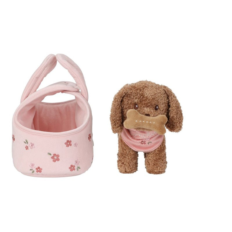 Perrito peluche Jackie con bolsa - Little Dutch