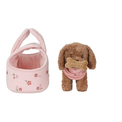 Perrito peluche Jackie con bolsa - Little Dutch