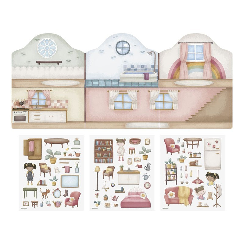Libro pegatinas reusables, House - Little Dutch