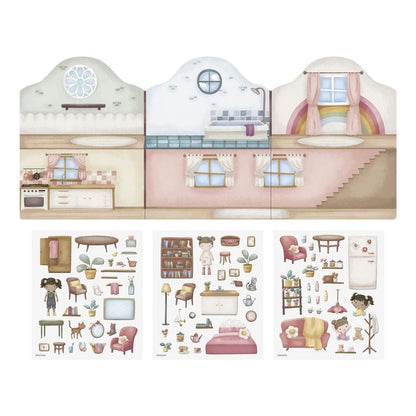 Libro pegatinas reusables, House - Little Dutch