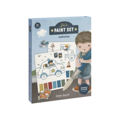 Set de pintura agua, Jim Vehículos - Little Dutch