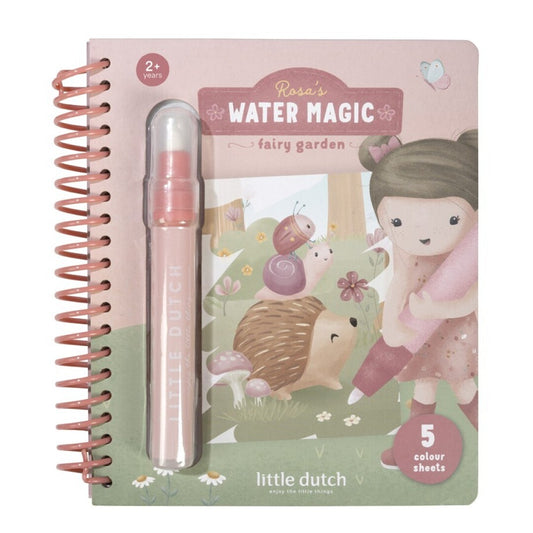 Libro mágico agua, Rosa Fairy Garden - Little Dutch