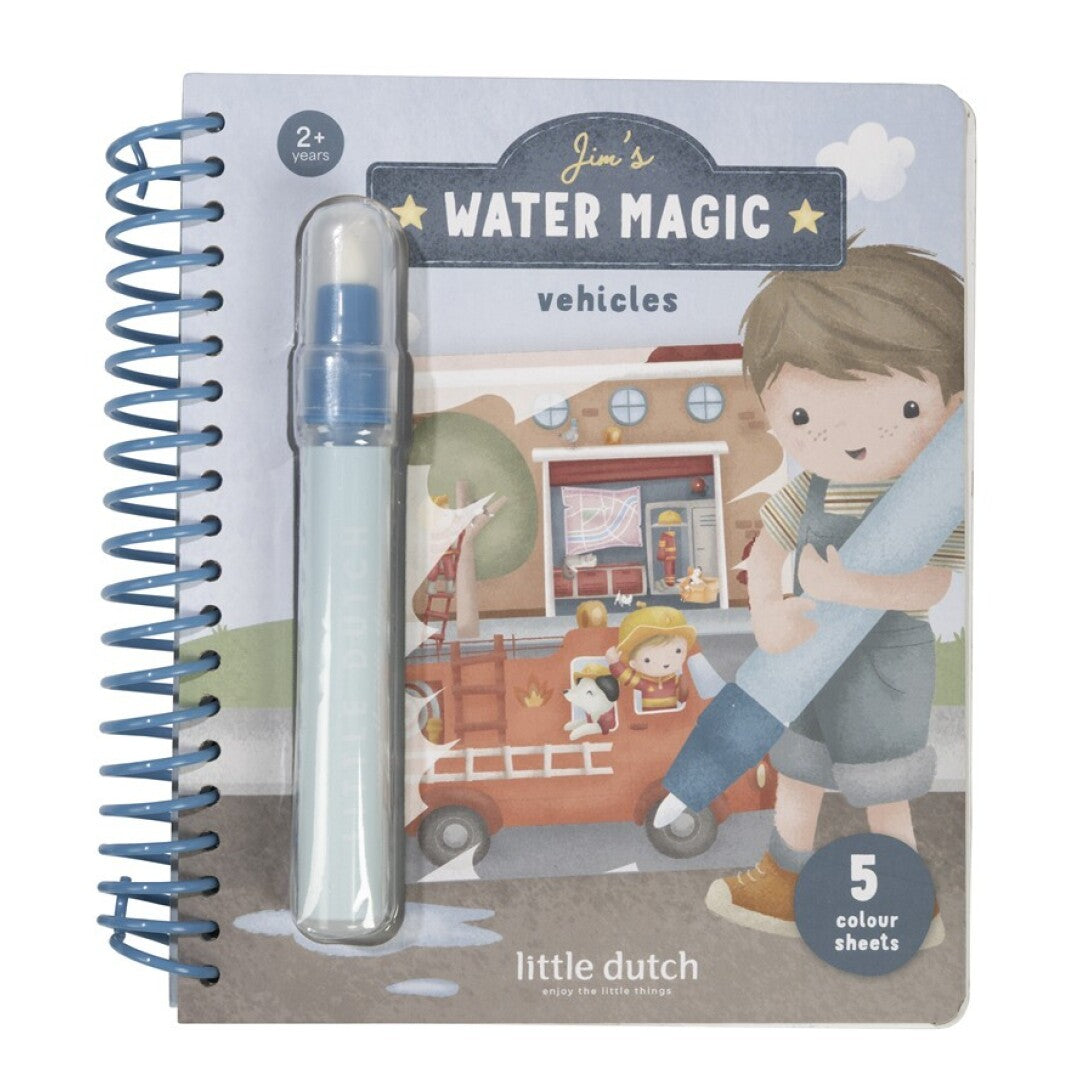 Libro mágico agua, Jim Vehículos - Little Dutch