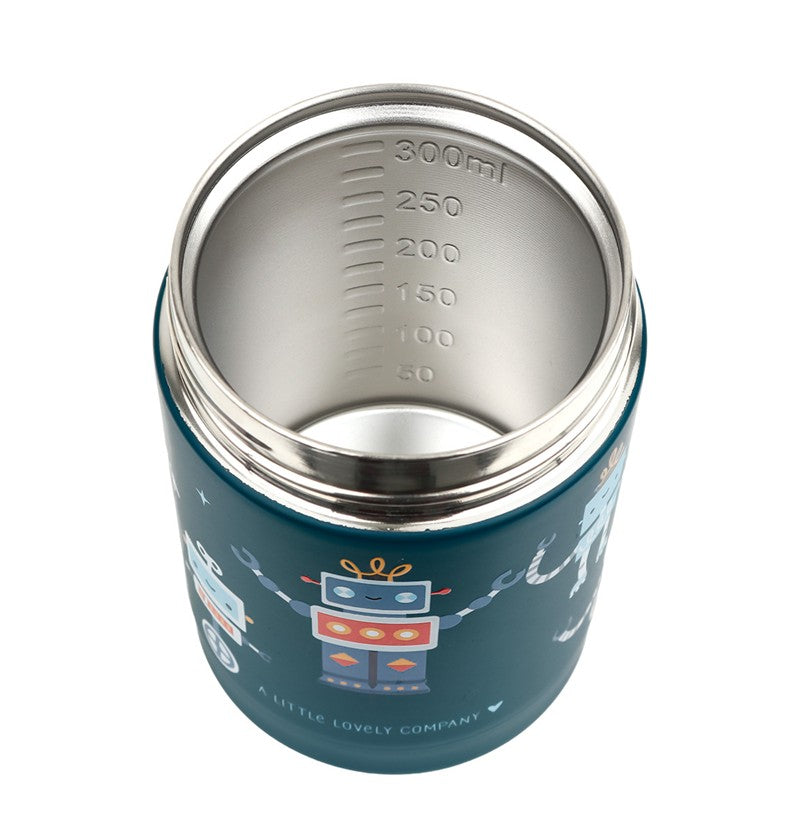 Termo isotérmico acero 300ml, Robots - A Little Lovely Company