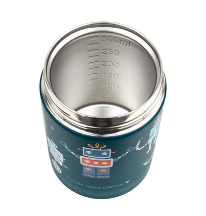 Termo isotérmico acero 300ml, Robots - A Little Lovely Company
