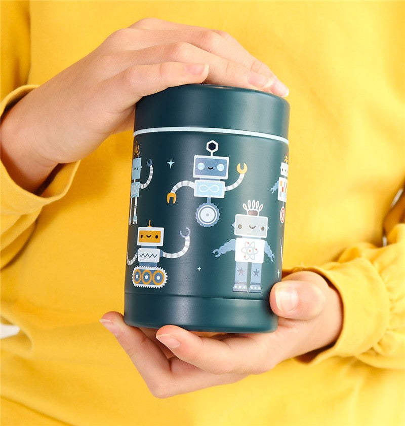 Termo isotérmico acero 300ml, Robots - A Little Lovely Company