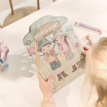Libro pegatinas reusables, Safari - Little Dutch