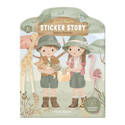 Libro pegatinas reusables, Safari - Little Dutch