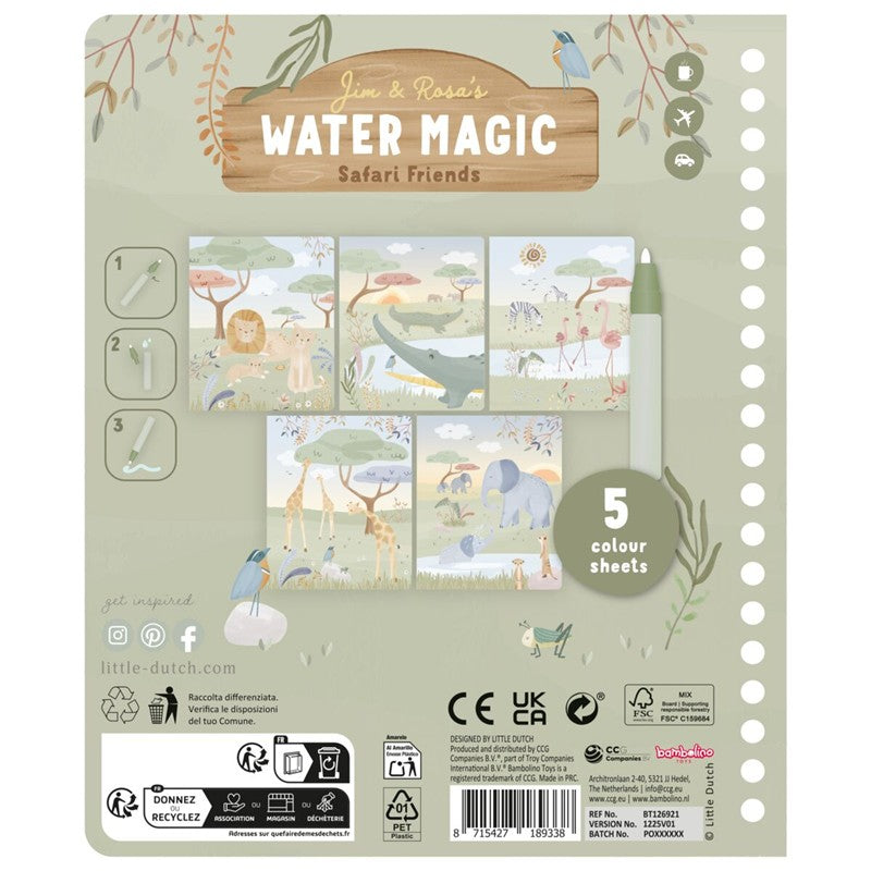 Libro mágico agua, Jim Safari - Little Dutch
