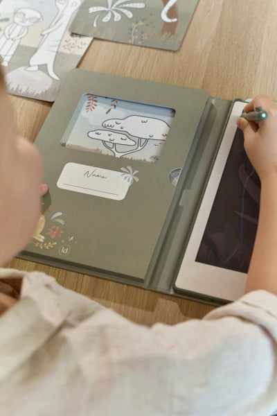 Tablet de dibujo Verde Safari Friends - Little Dutch