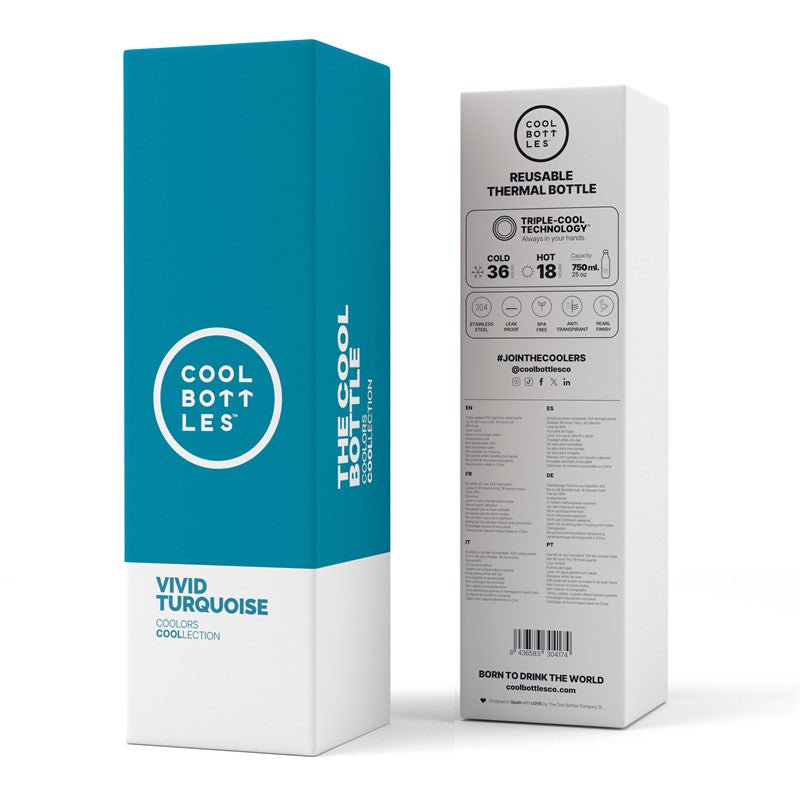 Botella de agua Vivid Turquoise 750ml - Cool Bottles
