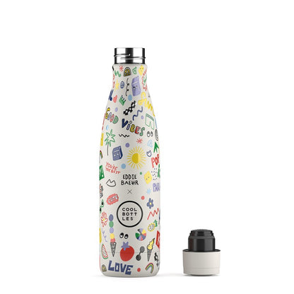 Botella de agua Eddie Baehr, Good Vibes 500ml - Cool Bottles