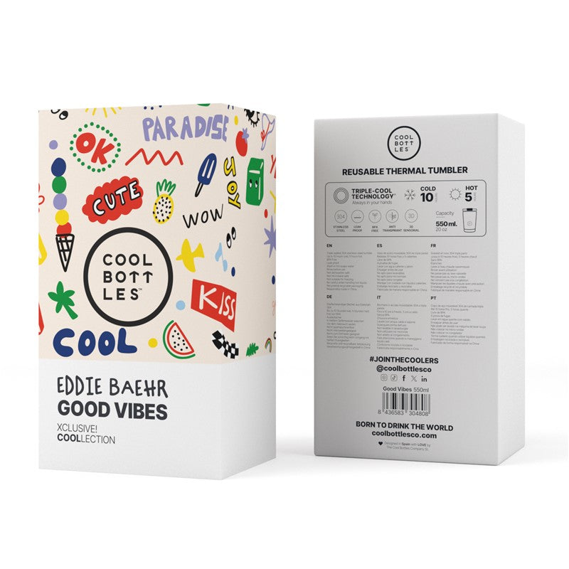 Vaso térmico Eddie Baehr Good Vibes 550ml - Cool Bottles