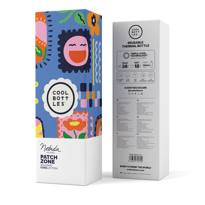 Botella de agua Nebula, Patch Zone 500ml  - Cool Bottles