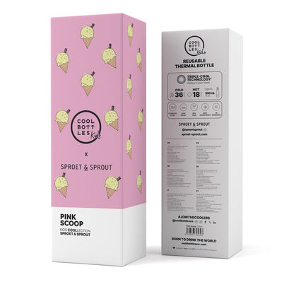 Botella de agua SPRT& Pink Scoop 350ml - Cool Bottles