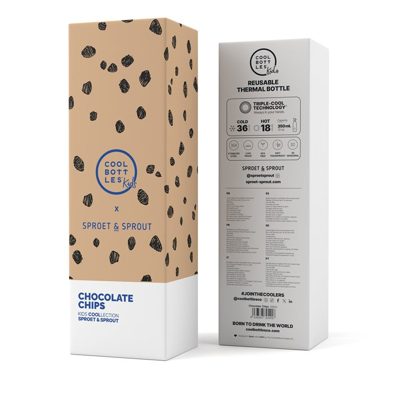 Botella de agua SPRT& Chocolate Chips 350ml - Cool Bottles
