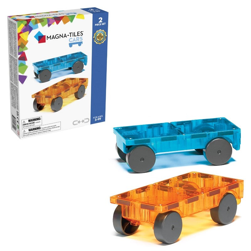 Base para coches iman, azul-naranja - Magna-Tiles