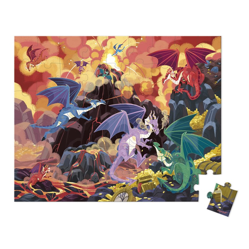 Puzzle Tierra de Dragones 54 piezas - Janod