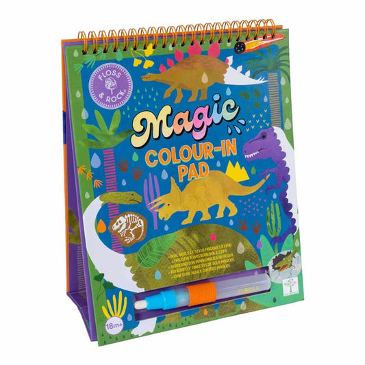 Cuaderno con bolígrafo de agua mágico, Dinosaurios - Floss & Rock