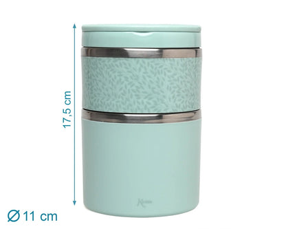 Termo con compartimentos 930 ml, salvia - Kiokids