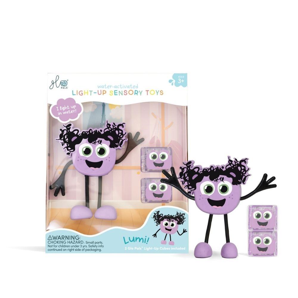 Set personaje + 2 cubos de luz Lila - Glo Pals