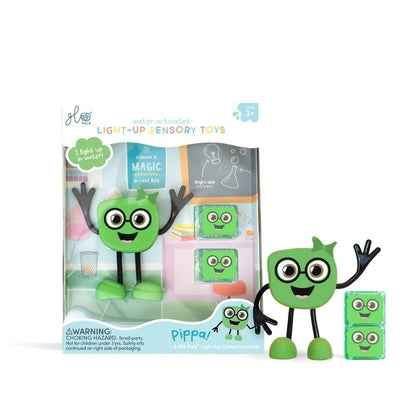 Set personaje + 2 cubos de luz Verde - Glo Pals