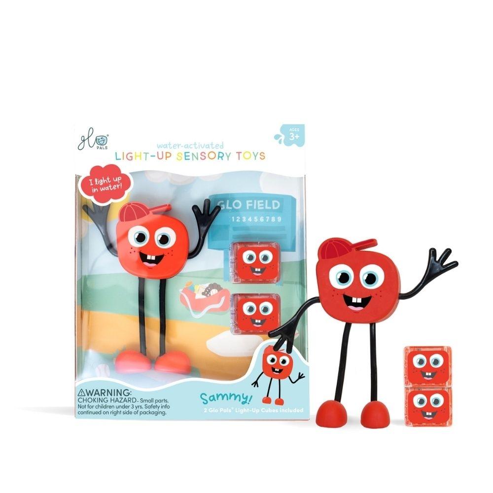 Set personaje + 2 cubos de luz Rojo - Glo Pals