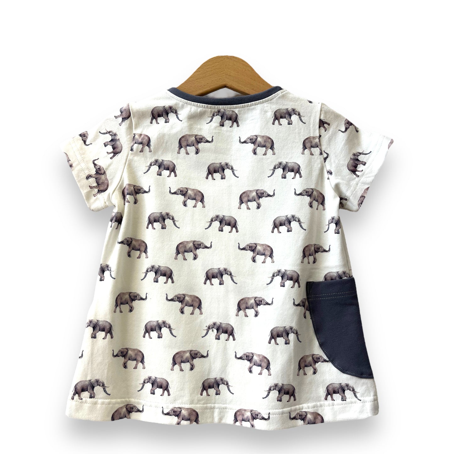 Vestido manga corta elefantes