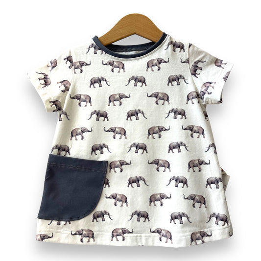 Vestido manga corta elefantes