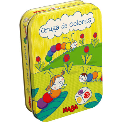 Oruga de colores, juego de lata - Haba