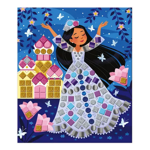 Tarjetas decorables Mosaicos princesas y hadas - Janod