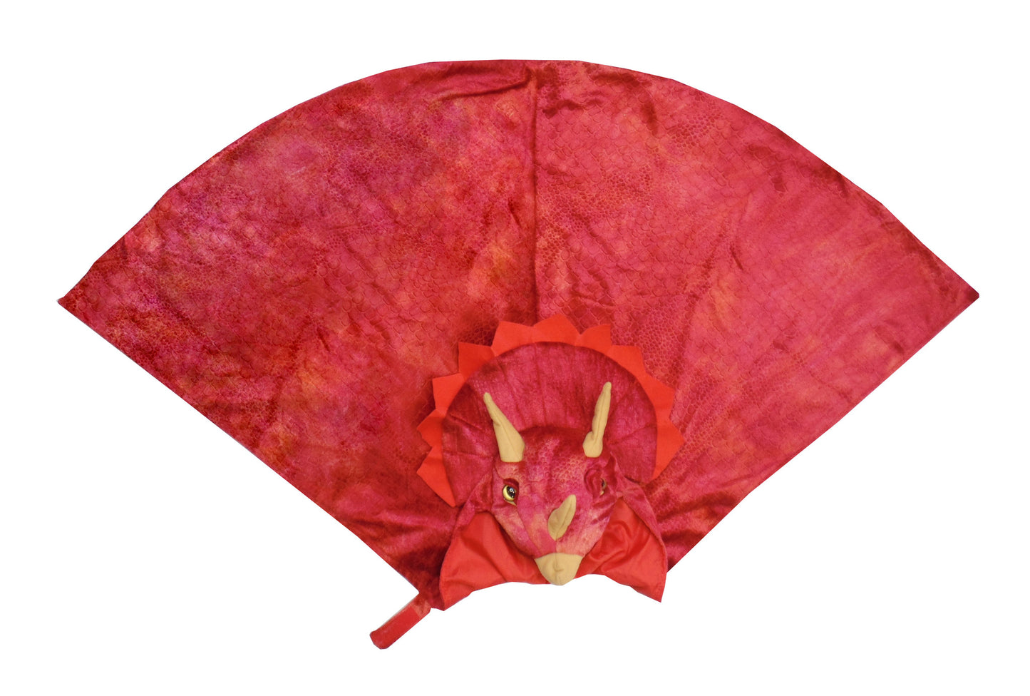 Capa Triceratops roja, talla 4-5 años